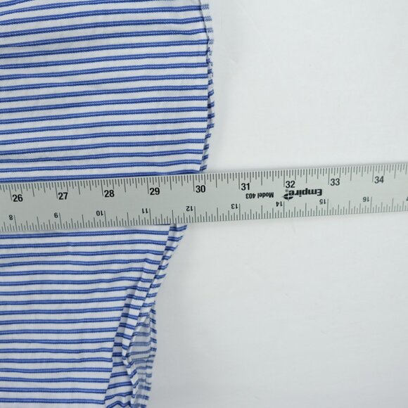 Hugo Boss Sharp Fit Dress Shirt Mens 16.5 36/37 Striped blue Long Sleeve Button - Picture 5 of 5